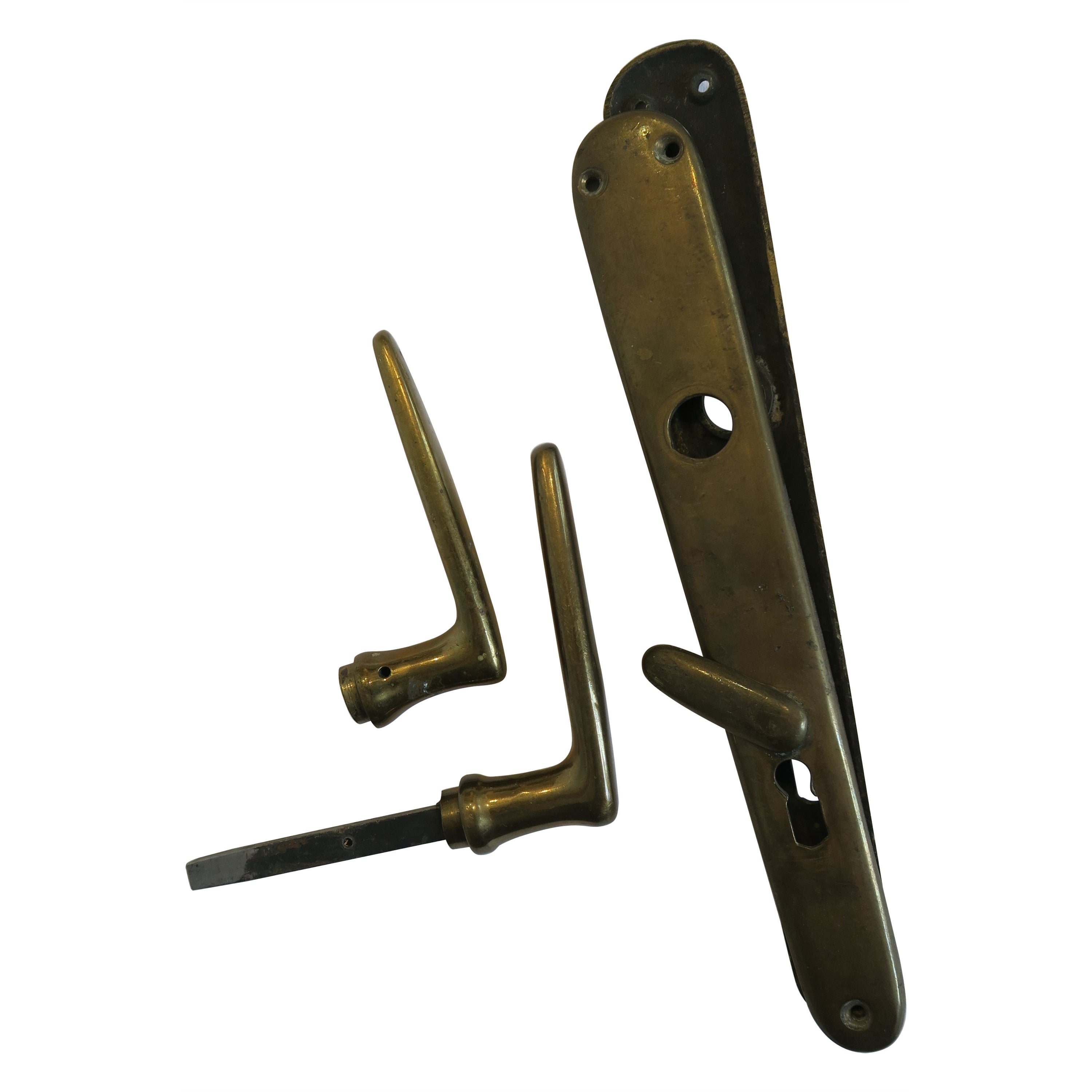 Mid-Century Carl Auböck Brass Door Handle/Door Fixture For Sale