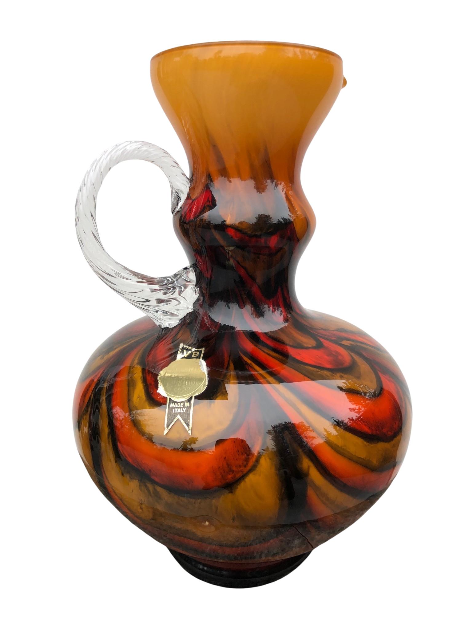 Mid-Century Carlo Moretti Orange Opaline Vase 2
