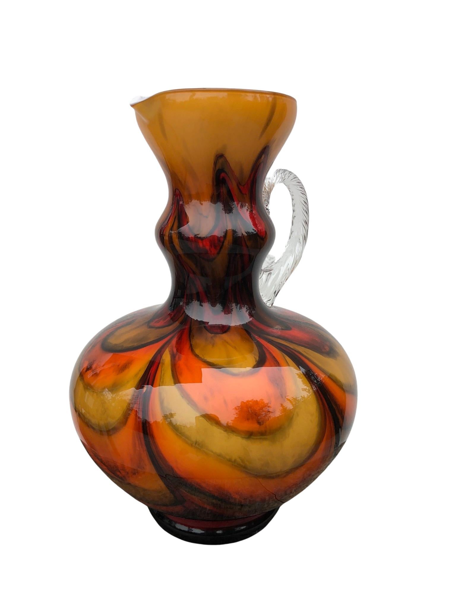 Mid-Century Carlo Moretti Orange Opaline Vase 3