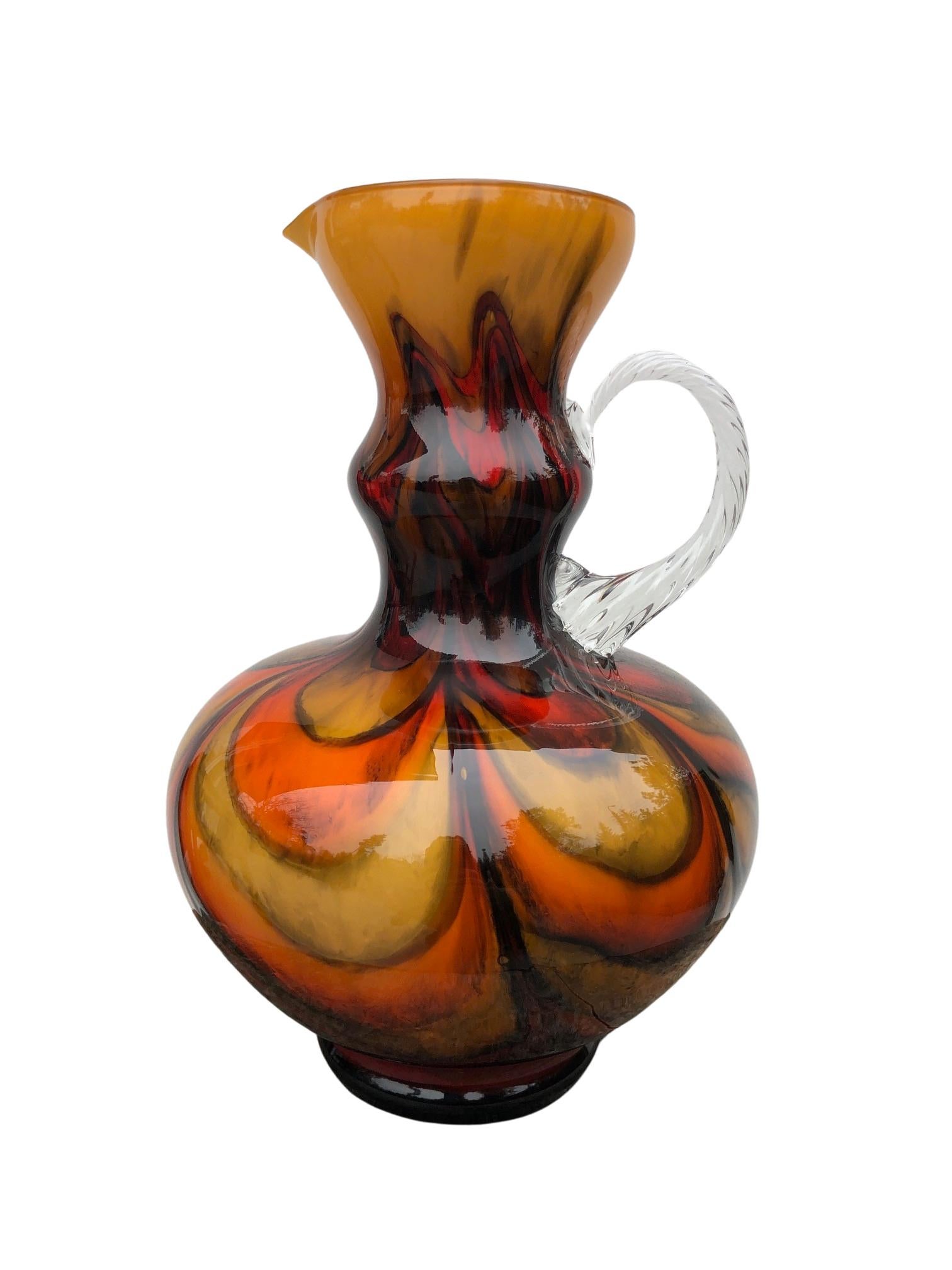 Mid-Century Carlo Moretti Orange Opaline Vase 4