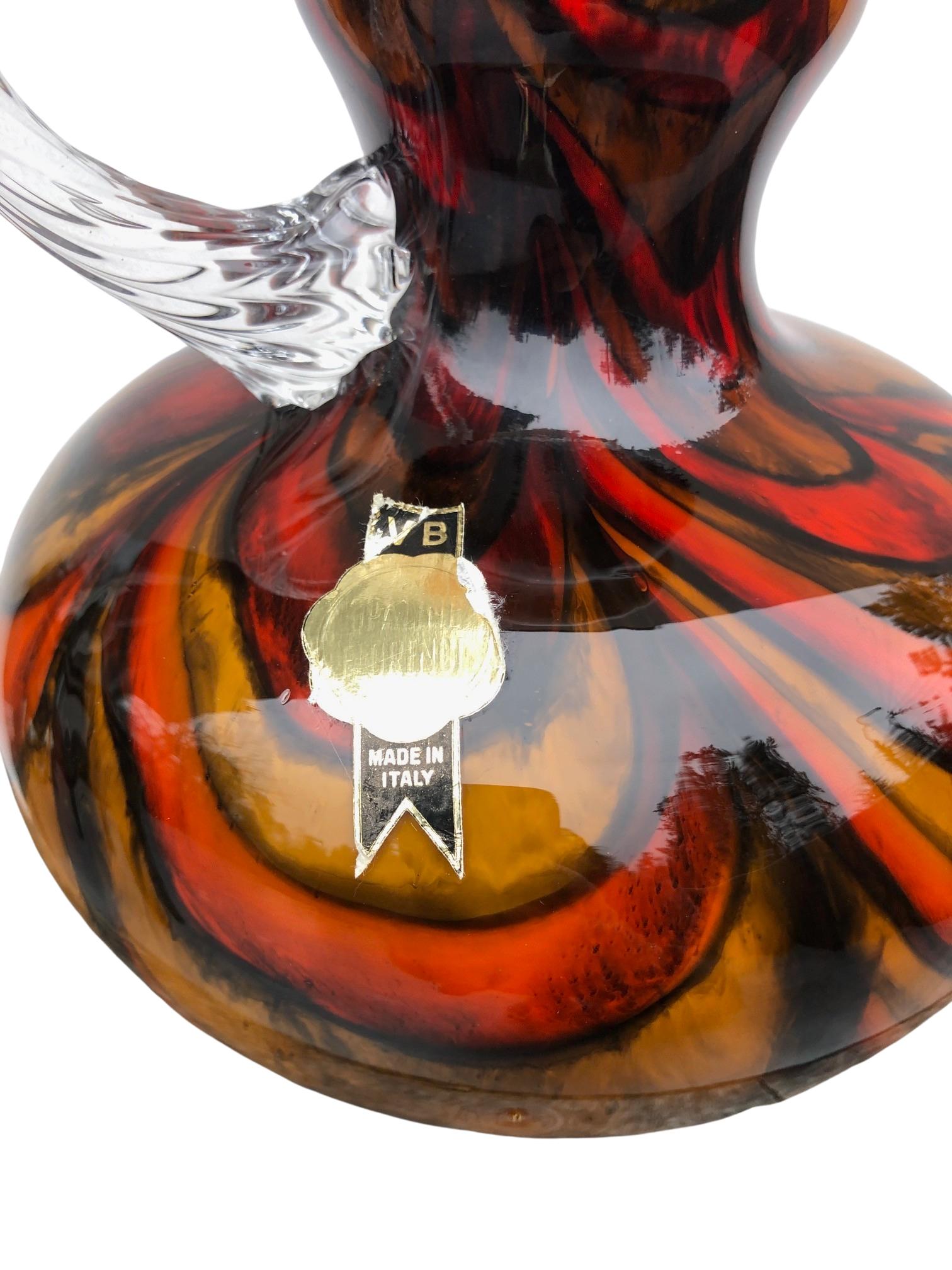 Mid-Century Carlo Moretti Orange Opaline Vase 1