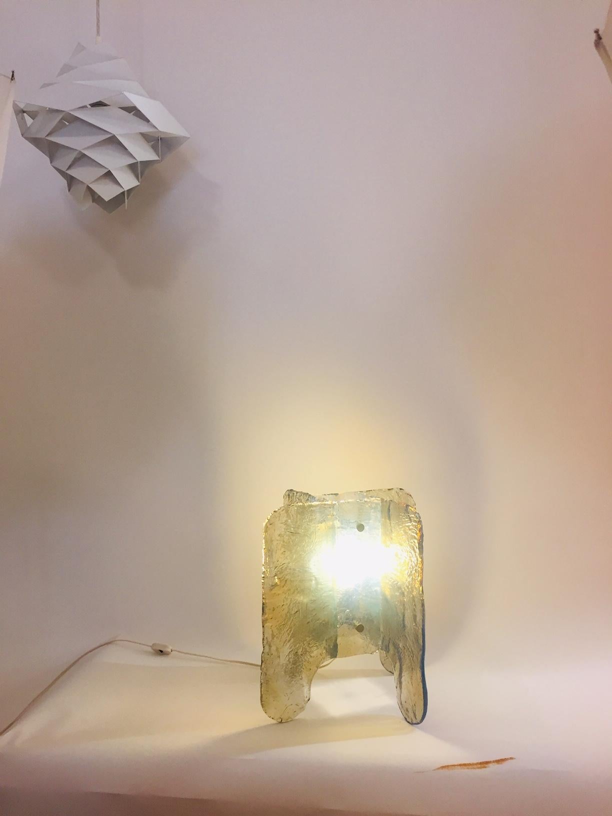 Late 20th Century Mid-Century Carlo Nason Murano Glass Table Lamp, 1970 For Sale