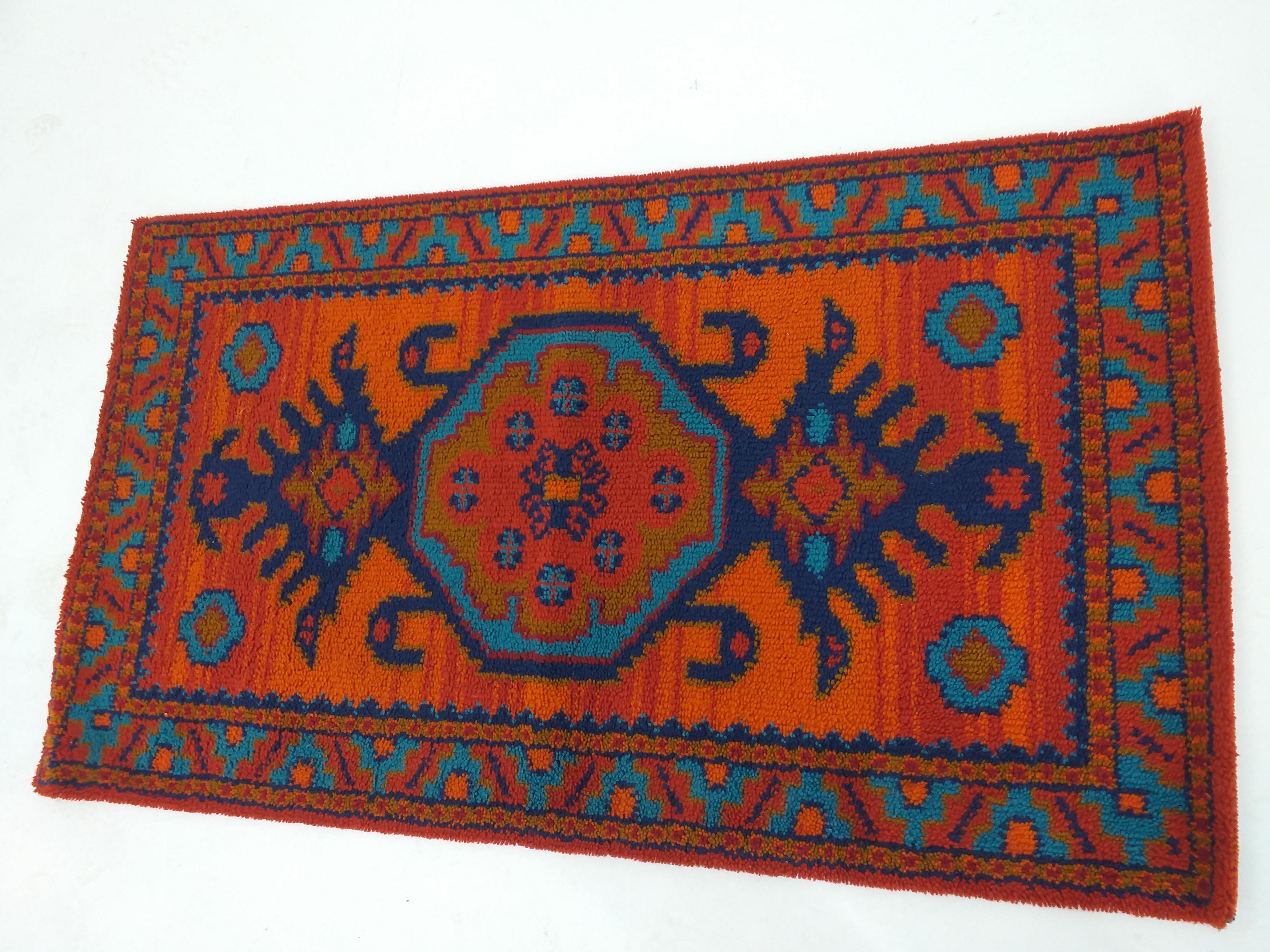 Mid Century Carpet / Rug in Ege Rya Style, 1970s For Sale 3