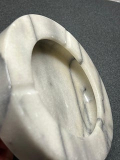 Midcentury Carrara Marble Ashtray