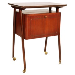 Mid Century Bar Cart de MIM Roma atribuido Ico Parisi en Teka