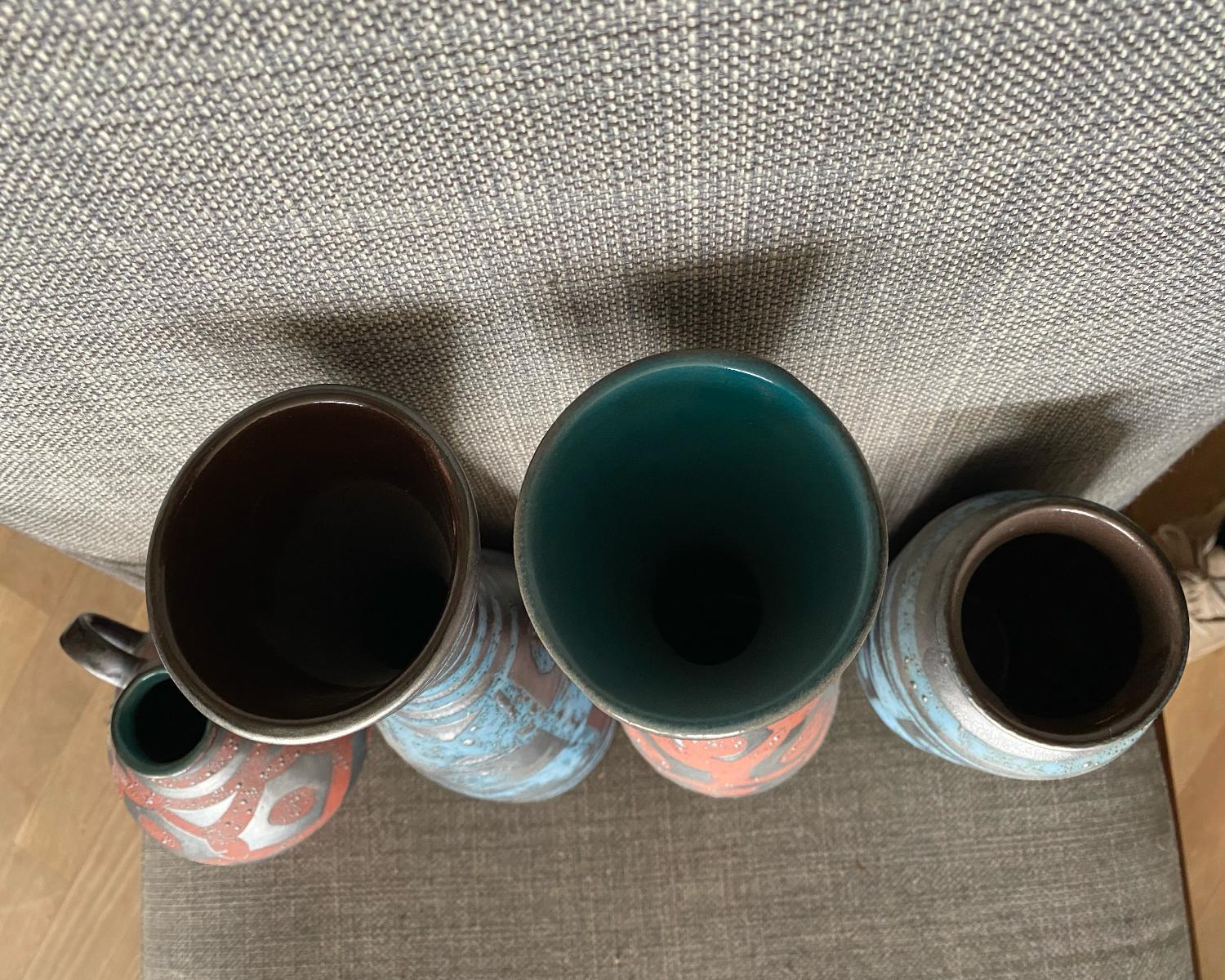 Mid-Century Carstens Tonnieshof Germany Set of 4 Vases In Good Condition For Sale In Waddinxveen, ZH