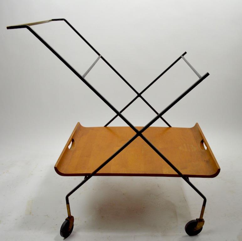 Brass Mid Century Cart by Baughman for Murrey Furniture