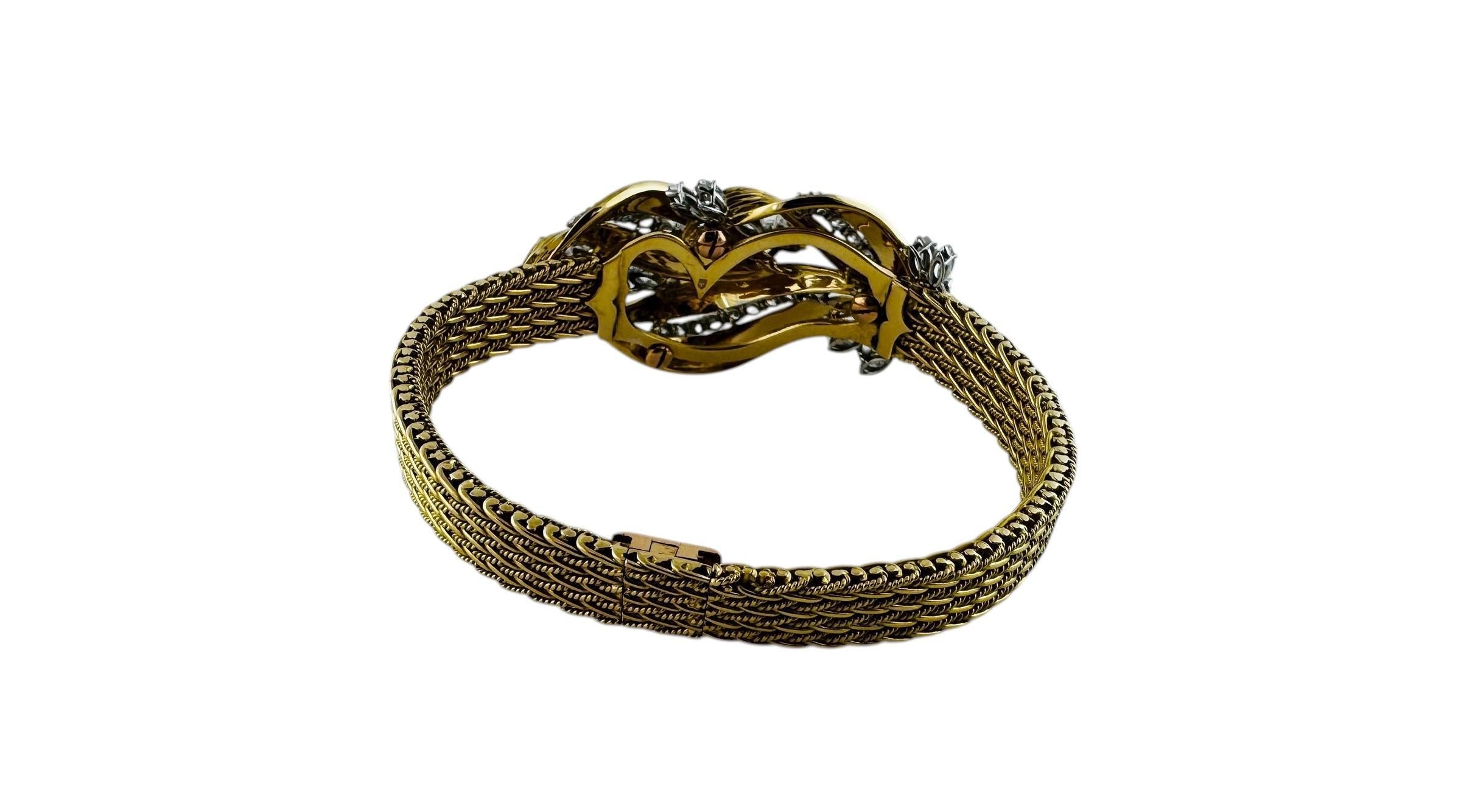 Bracciale Cartier di metà secolo in oro giallo, bianco e rosa 18 carati con diamanti #23739 in vendita 2