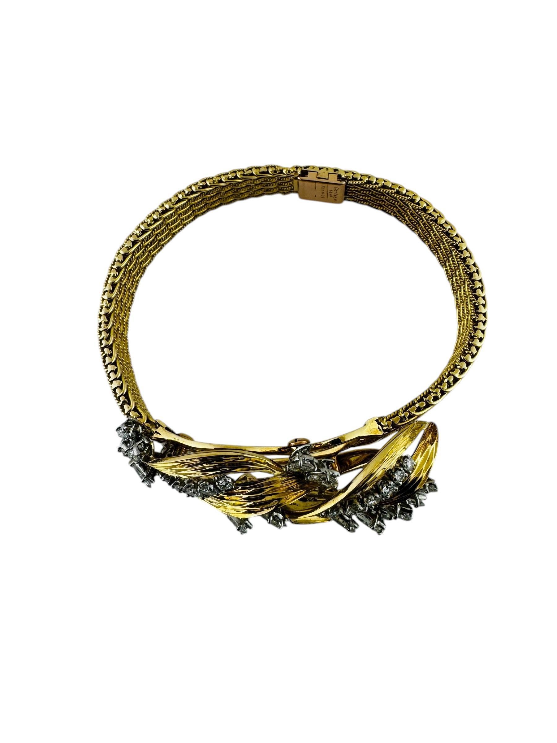 Bracciale Cartier di metà secolo in oro giallo, bianco e rosa 18 carati con diamanti #23739 in vendita 4