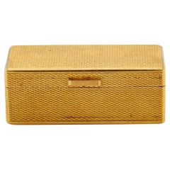 Vintage Mid Century Cartier Italy 18k Yellow Gold Pill Box