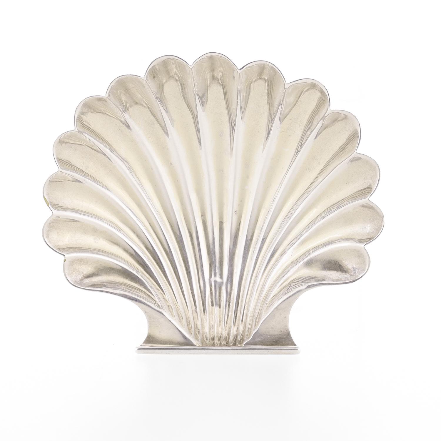 Mid-Century Cartier Sterling Silver Shell Shaped Footed Dish 3