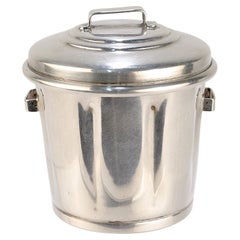 Mid-Century Cartier Sterling Silver Trash Can Shaped Cocktail Toothpick Holder