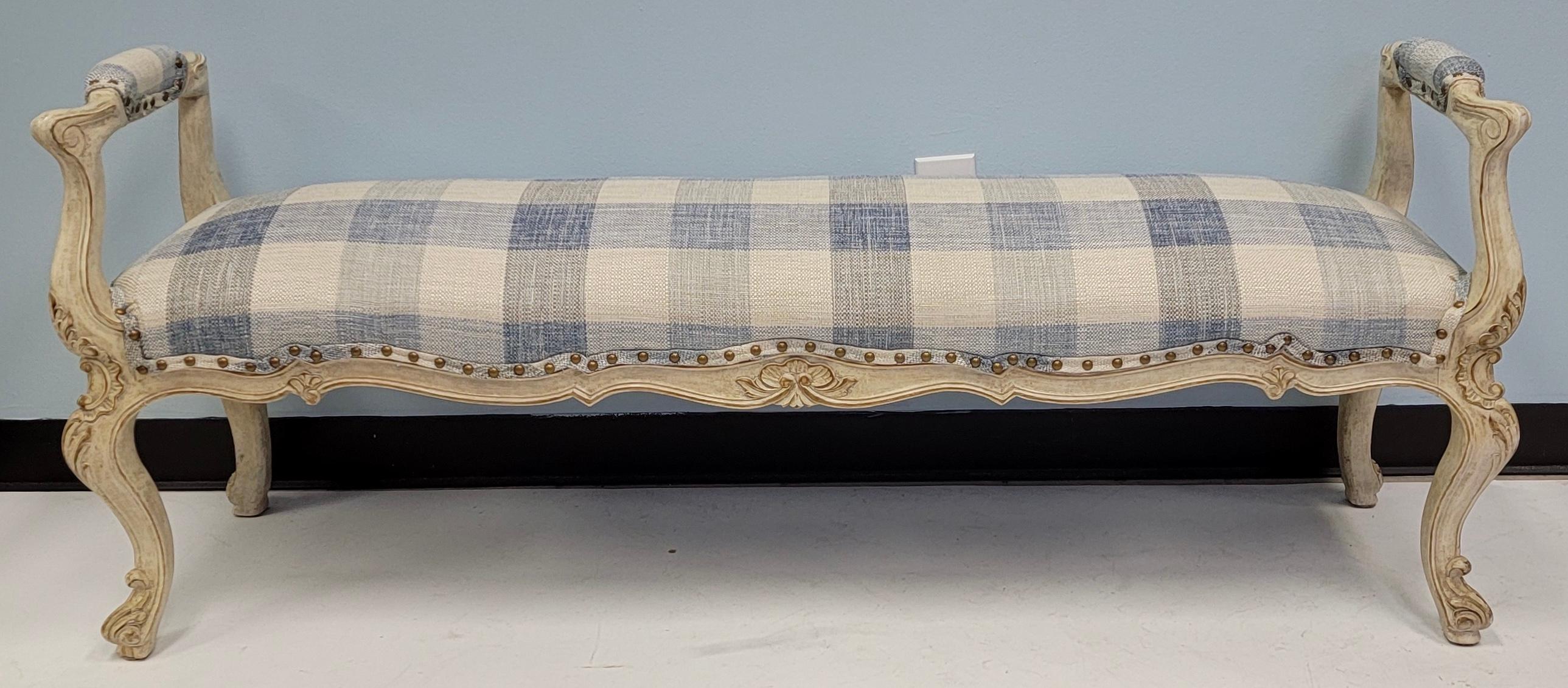 french upholstered bench