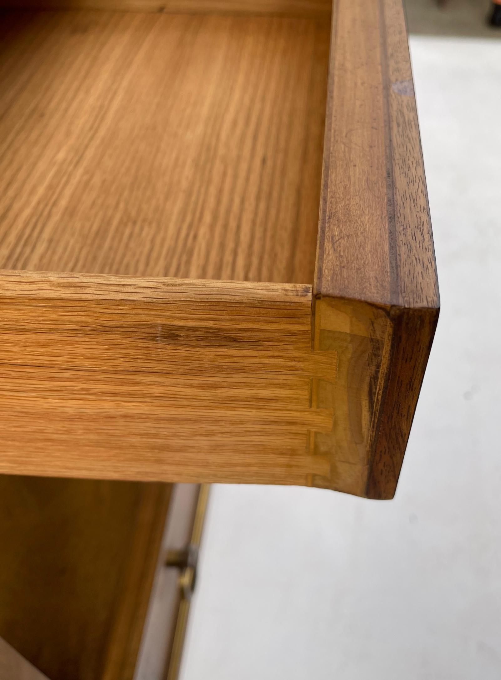 20th Century Mid-Century Carved Mahogany Neo-Classical Style Credenza / Sideboard / Bar For Sale