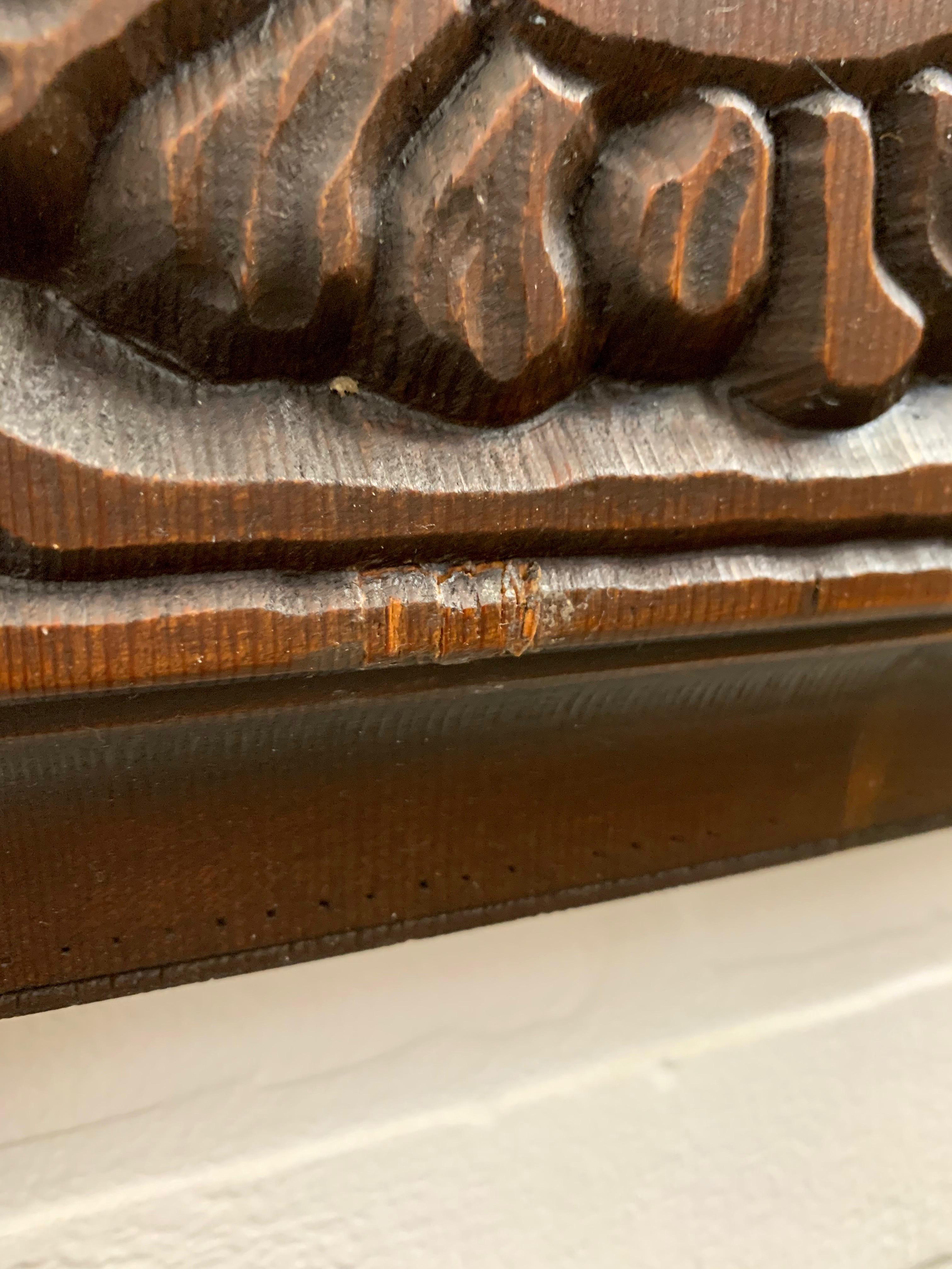Midcentury Carved Redwood Panel 5