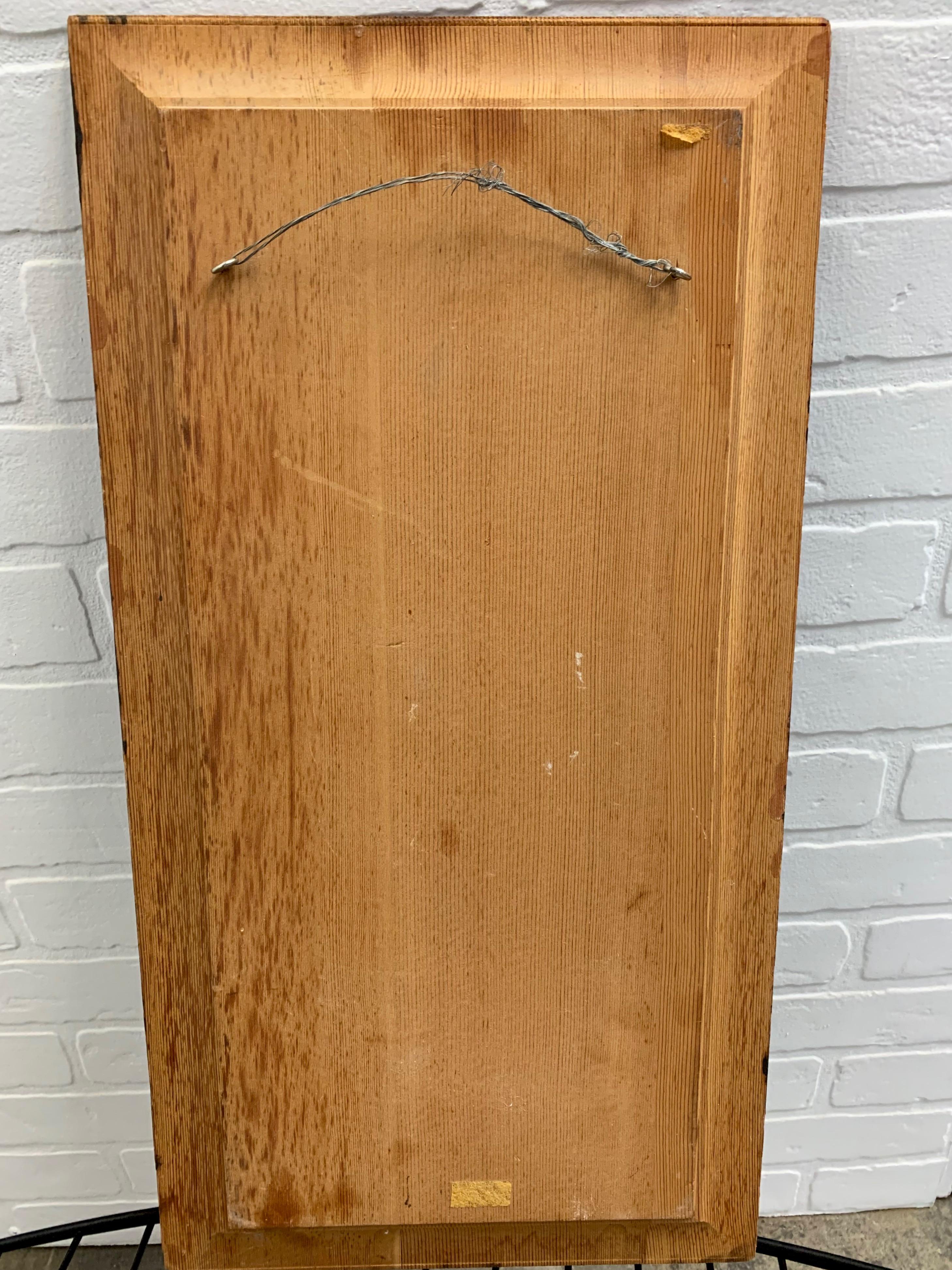Midcentury Carved Redwood Panel 3