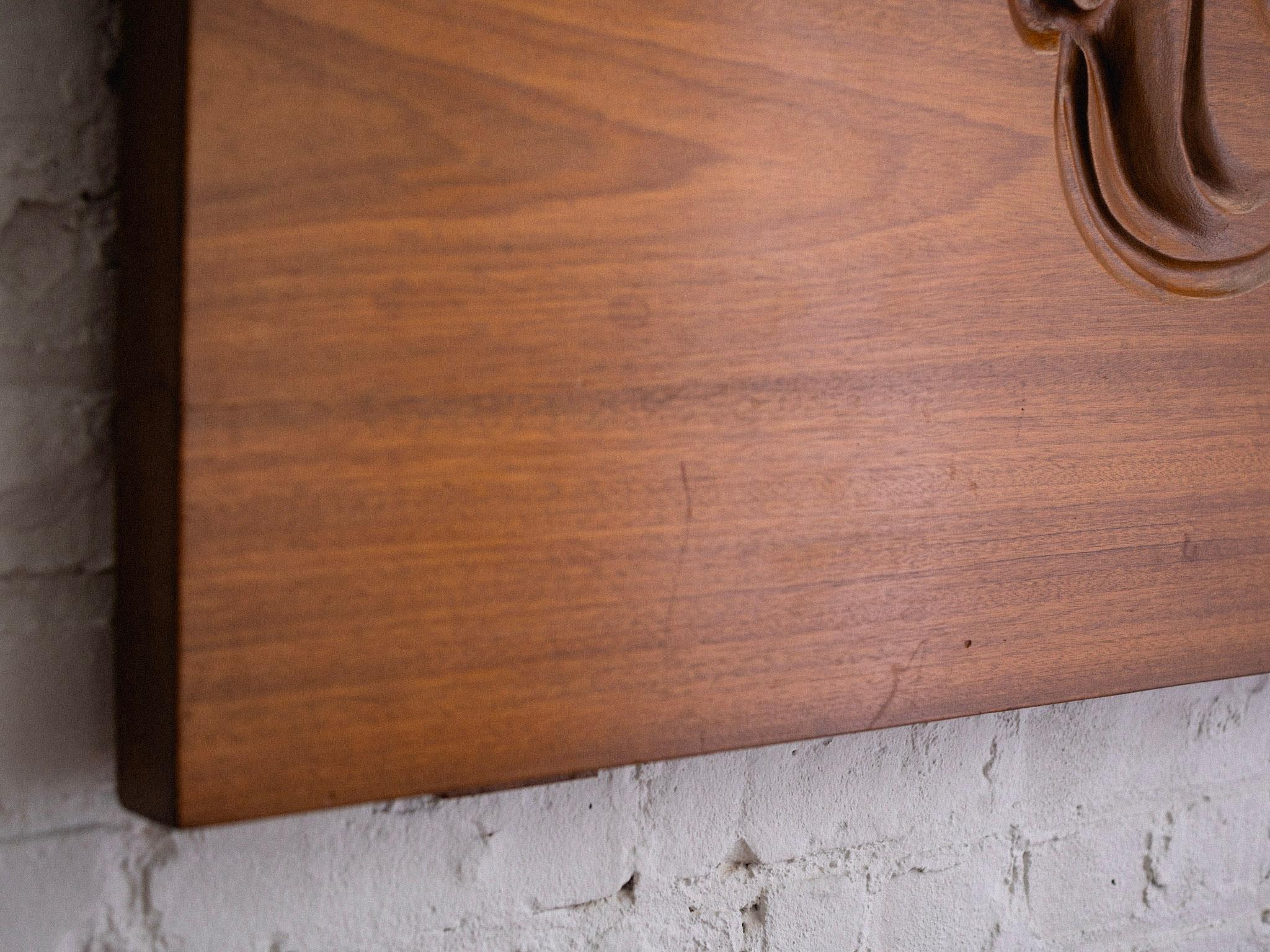 Midcentury Carved Wood Abstract Art Panel at 1stDibs