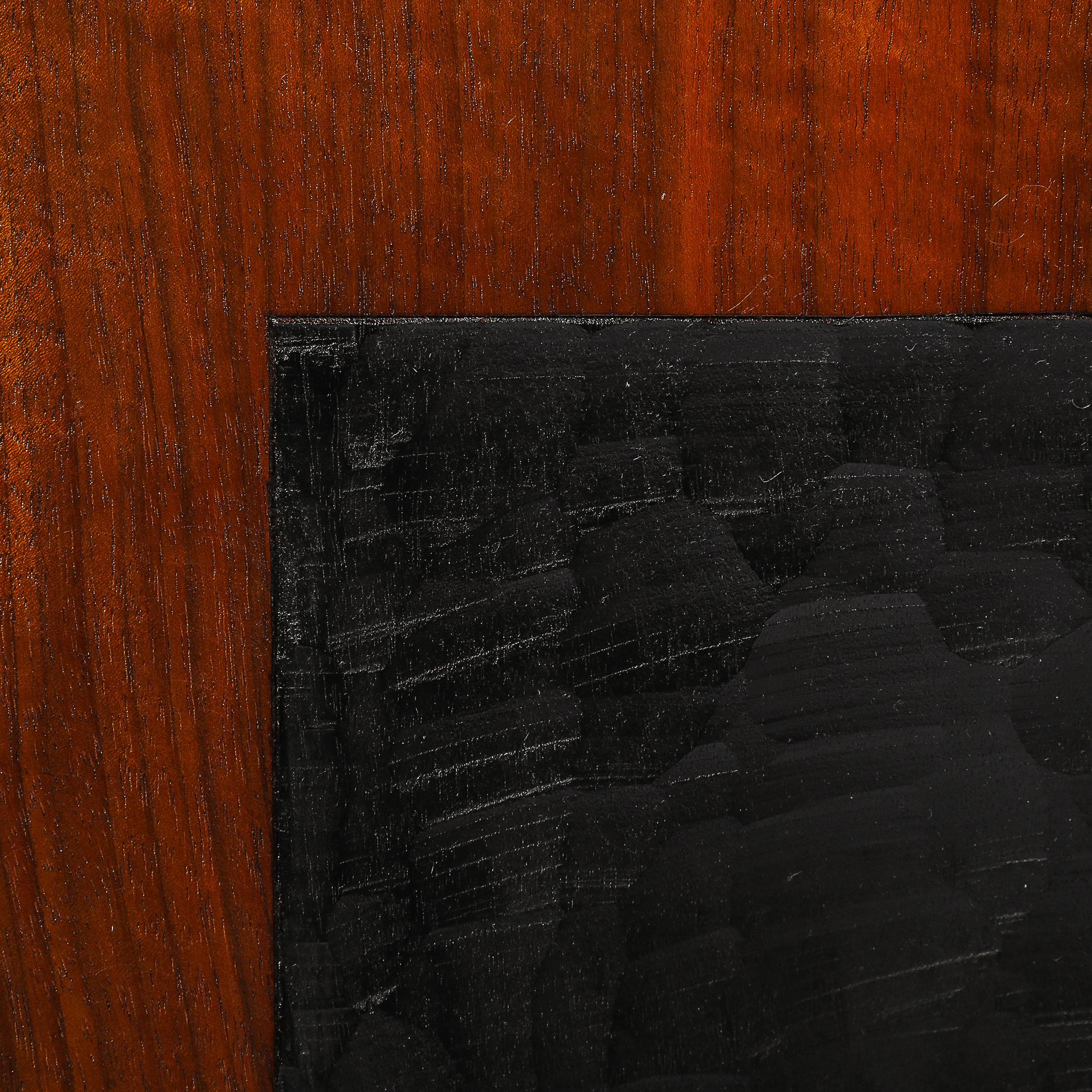 Fine XX secolo Scultura in legno intagliato di metà secolo 