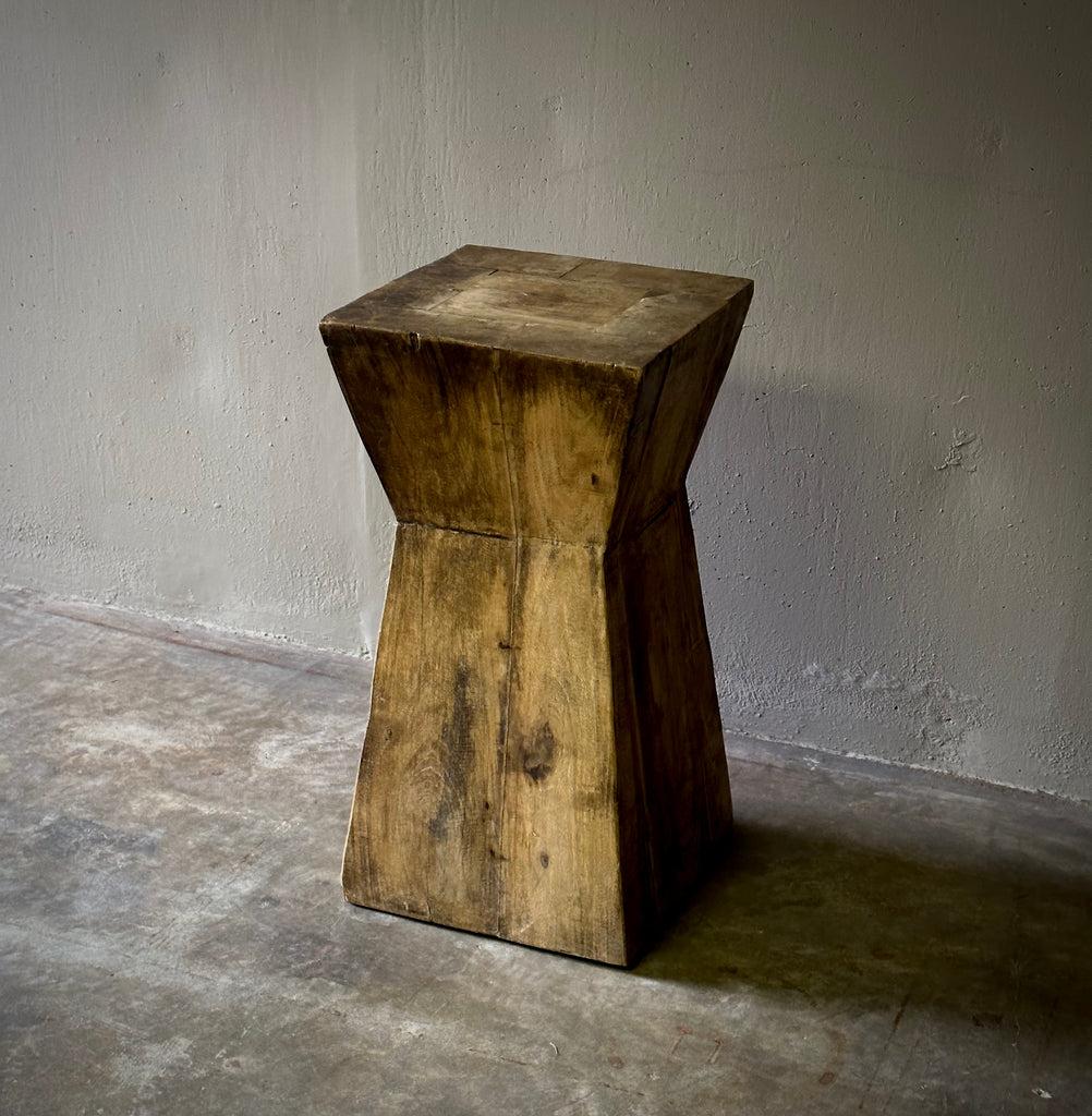 Mid-20th Century Midcentury Carved Wooden Plinth or Side Table For Sale