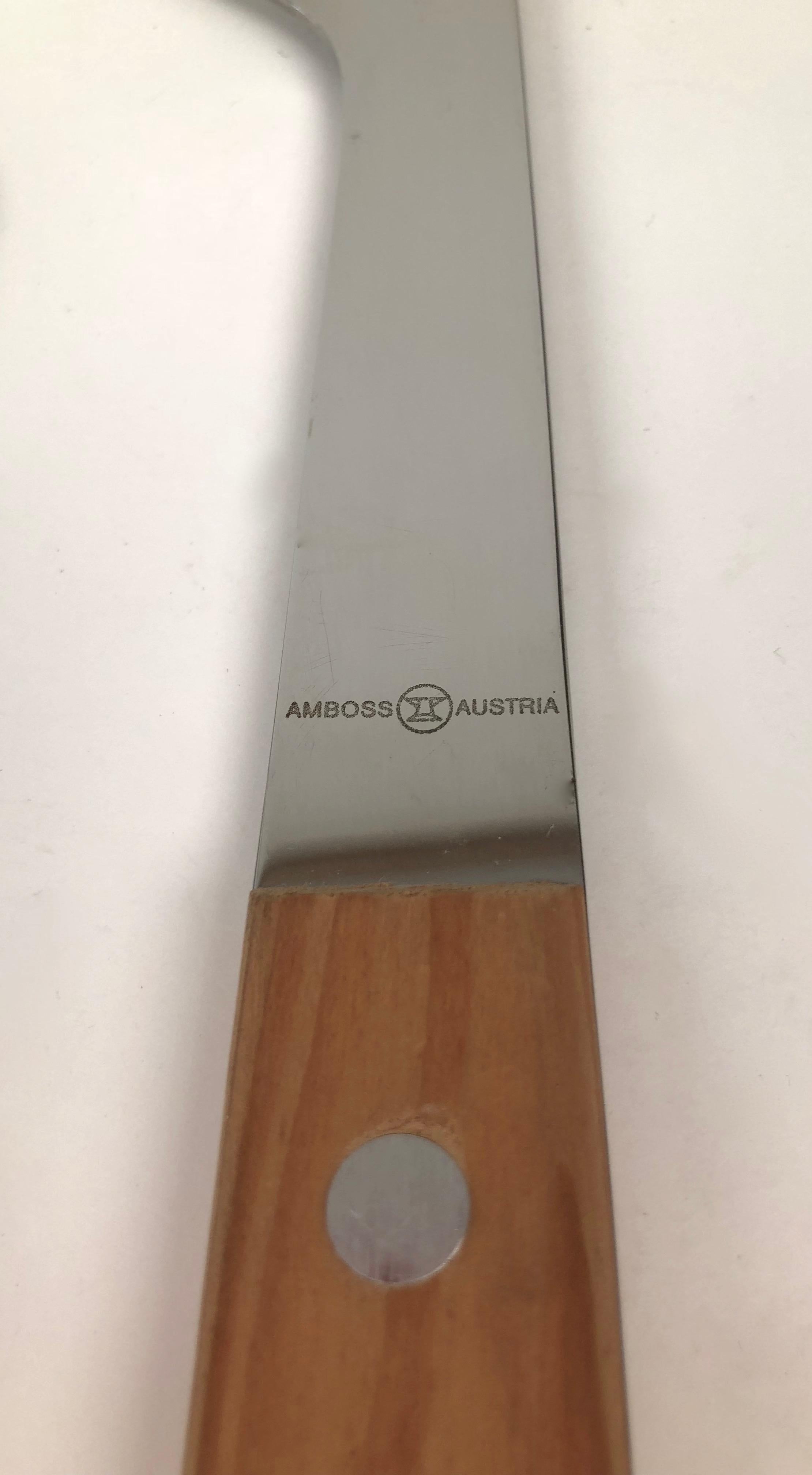 Austrian Midcentury Carving Knife and Fork by Emboss Austria, 1960s For Sale