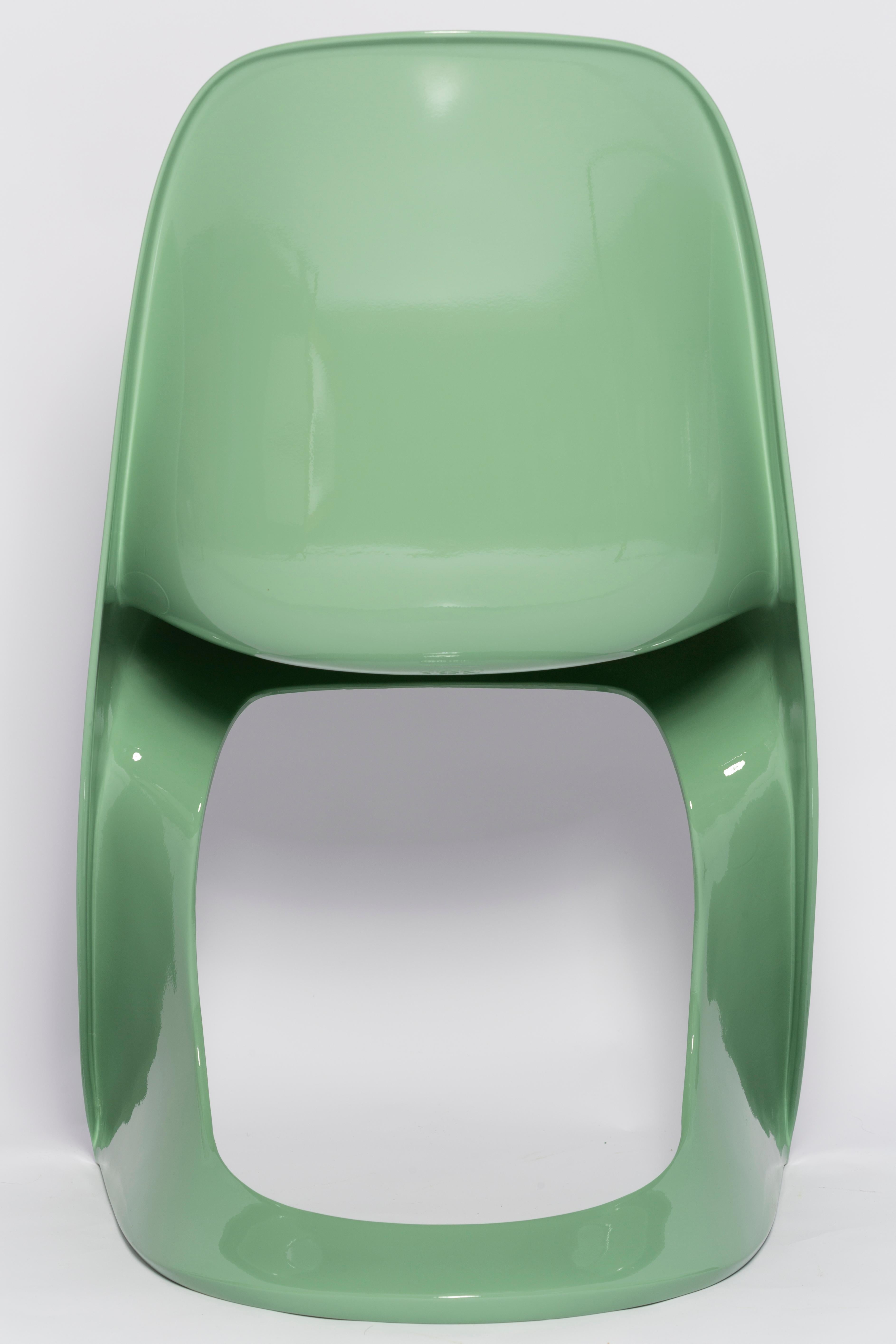 Lacquer Mid-Century Casalino Chair in Jade Green, Alexander Begge, Casala, Germany 1970s For Sale