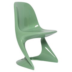 Vintage Mid-Century Casalino Chair in Jade Green, Alexander Begge, Casala, Germany 1970s