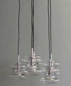 Cascade-Kronleuchter aus der Mitte des Jahrhunderts von Doria Leuchten, Deutschland 1960er Jahre