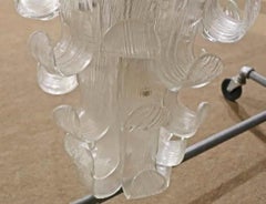 Mid-Century Cascading Glass Chandelier