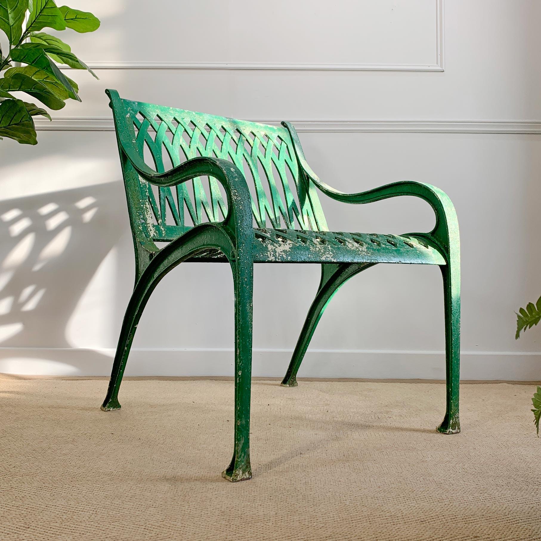 Bauhaus Mid Century Cast Aluminium Garden Chair For Sale