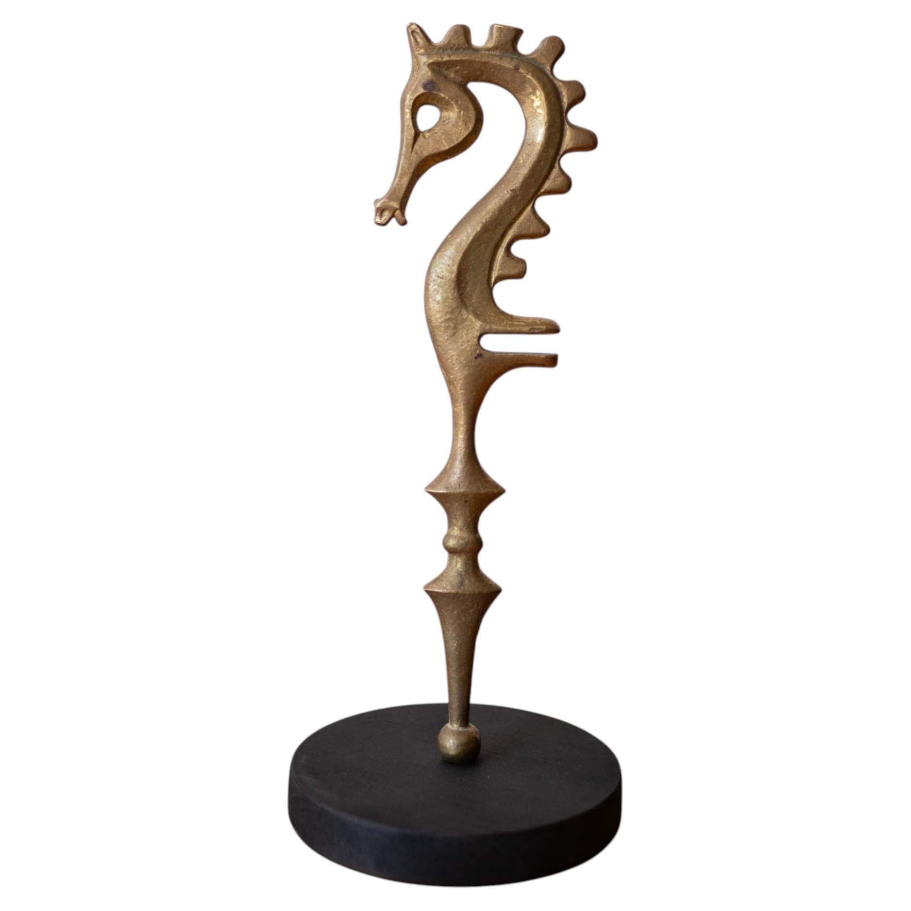 Mid Century Cast Brass Frederic Weinberg Horse Sculpture 1950s
