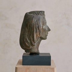 Mid-Century Cast Bronze Bust, Signed E. Gallay with Pastori Foundry Mark