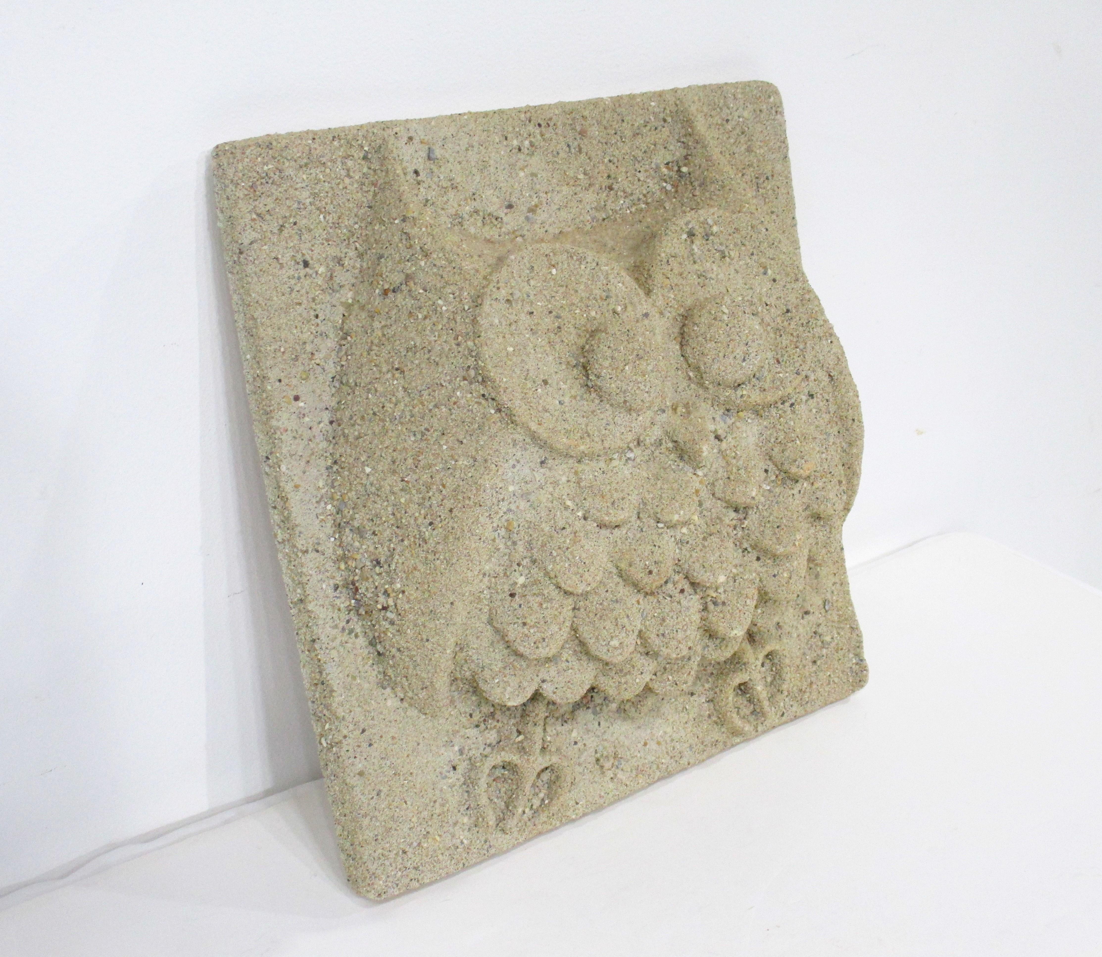 American Mid Century Cast Owl Wall Sculpture by Barbara Field   For Sale