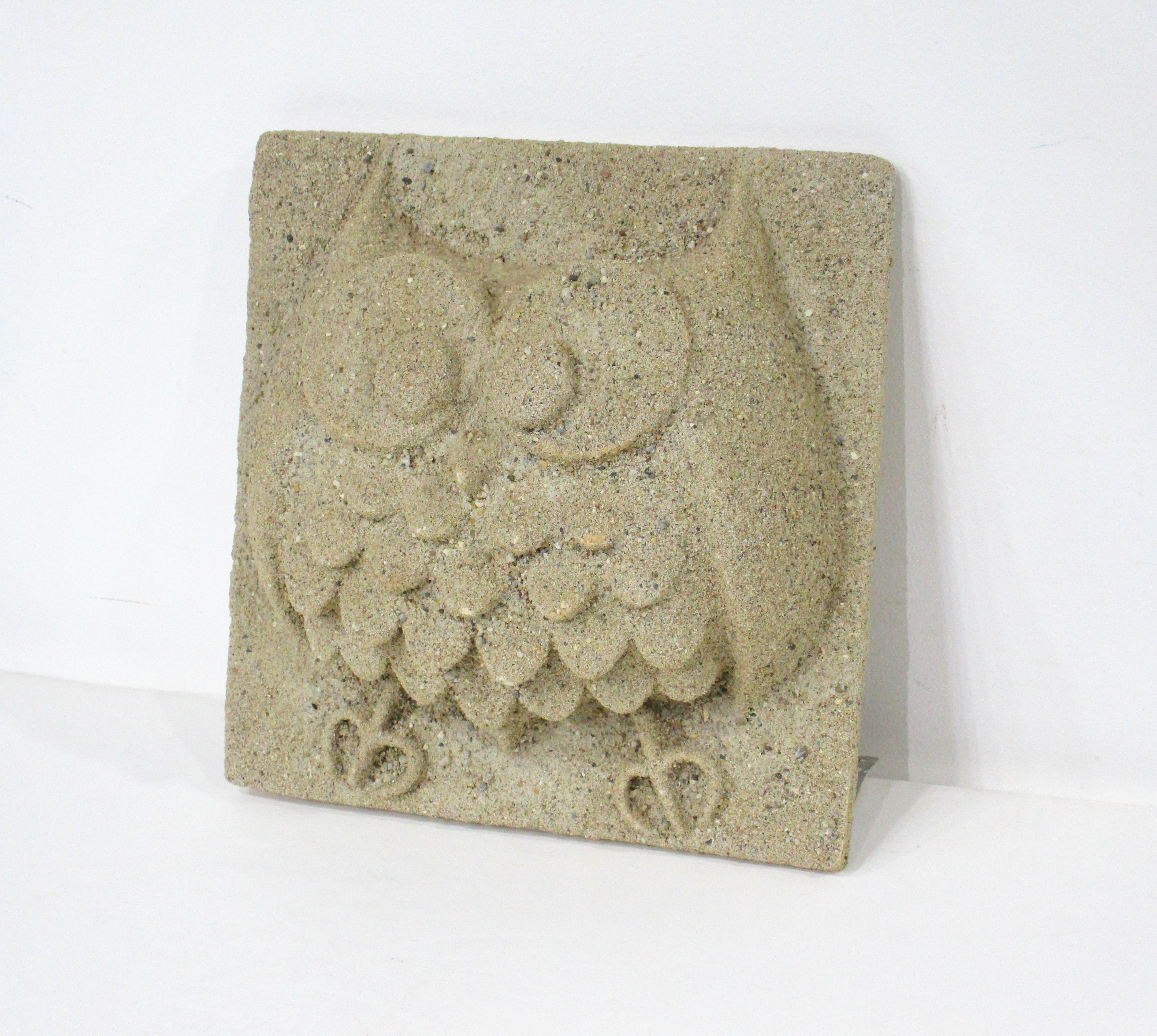 Mid Century Cast Owl Wall Sculpture by Barbara Field   For Sale 2