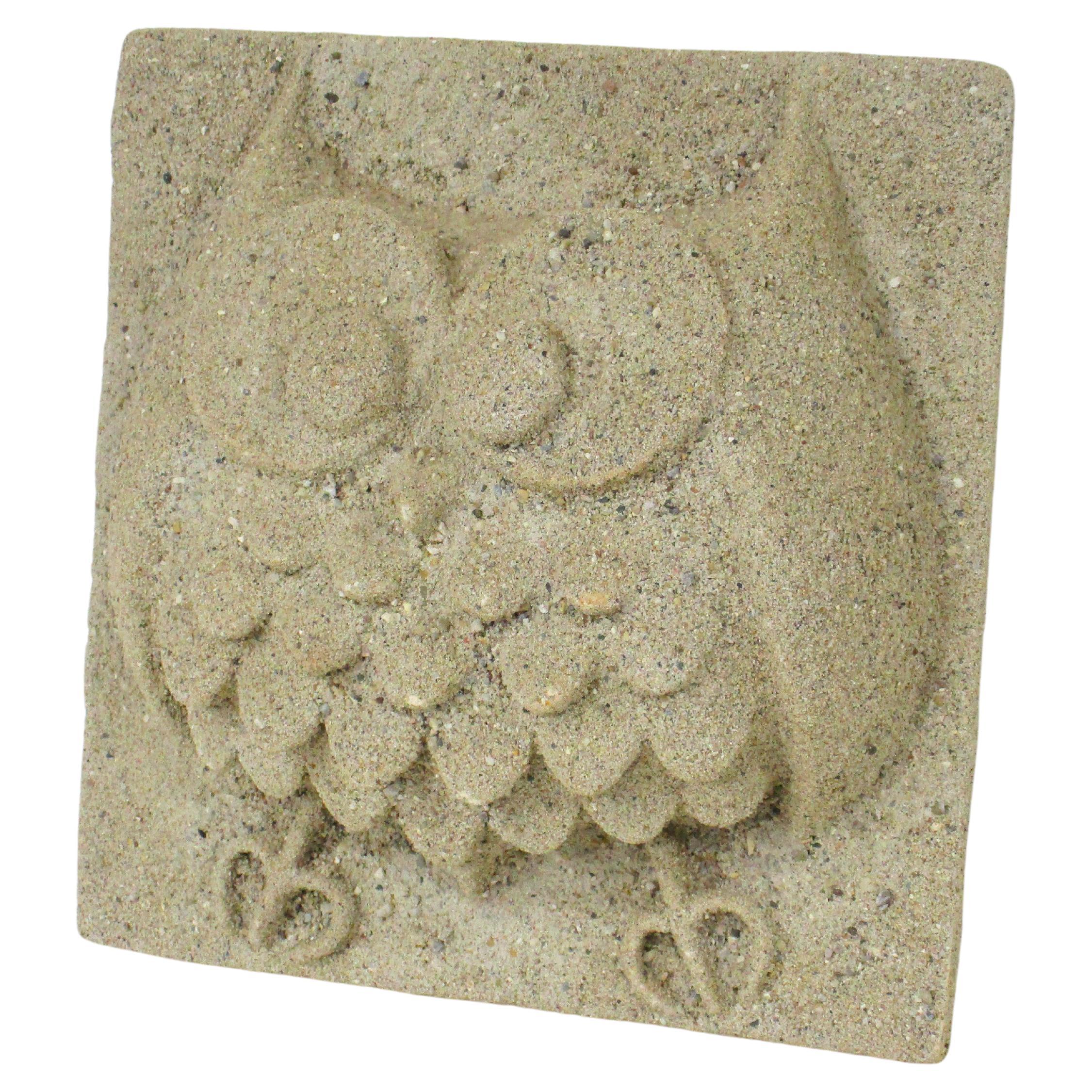 Mid Century Cast Owl Wall Sculpture by Barbara Field   For Sale