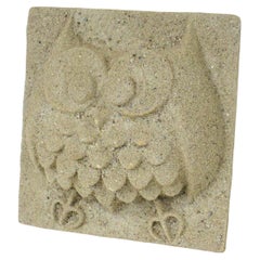 Vintage Mid Century Cast Owl Wall Sculpture by Barbara Field  