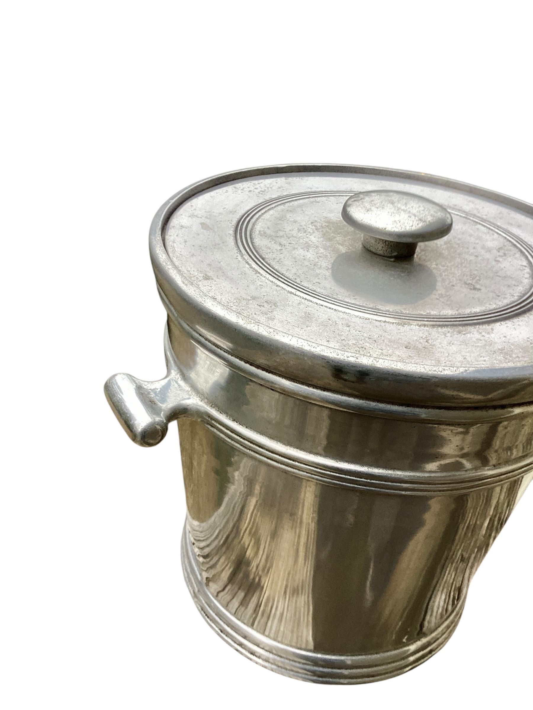 American Mid Century Cast Pewter Ice Bucket by Wilton-Columbia, PA For Sale