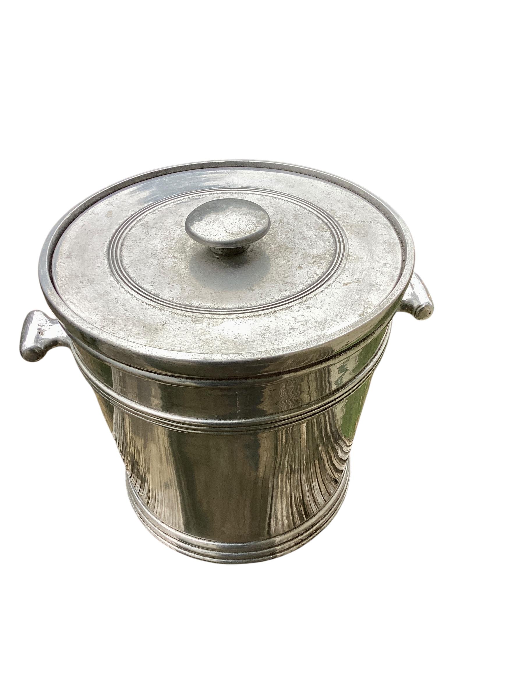 Mid Century Cast Pewter Ice Bucket by Wilton-Columbia, PA For Sale 2