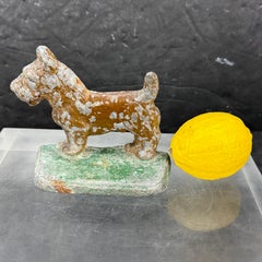 Mid-Century Cast Terrier Dog Bookend Doorstop Sculpture