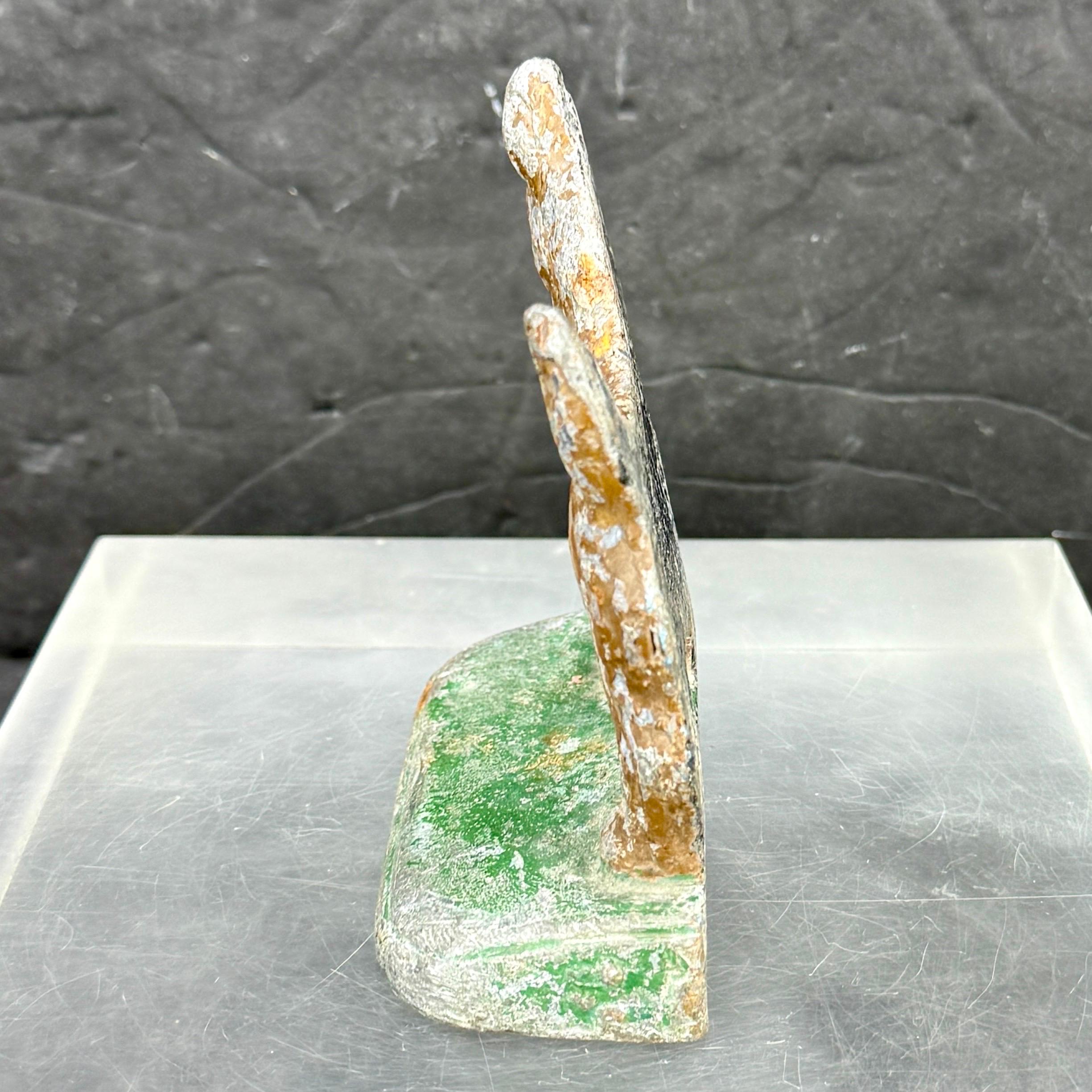 Mid-Century Cast Terrier Hund Buchstütze Türstopper Skulptur (Eisen) im Angebot