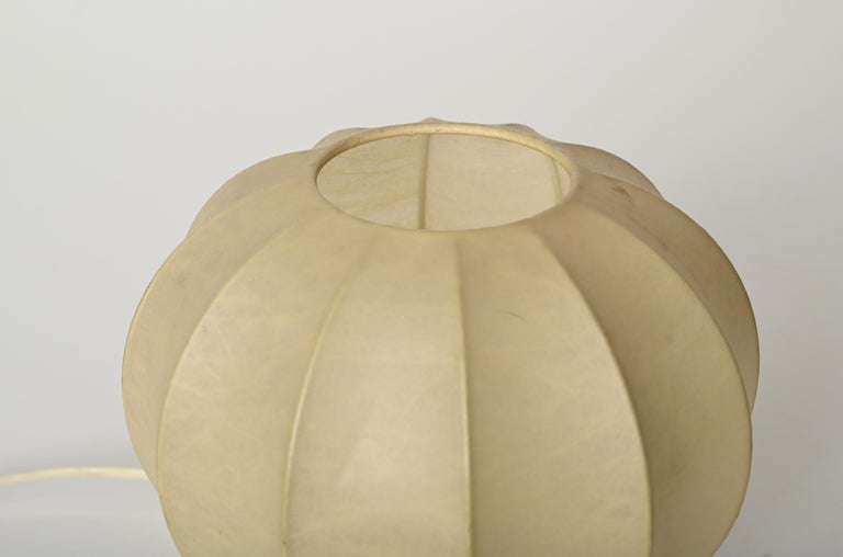 Mid-Century Castiglioni Cocoon Table Lamp with Oak Wood Base