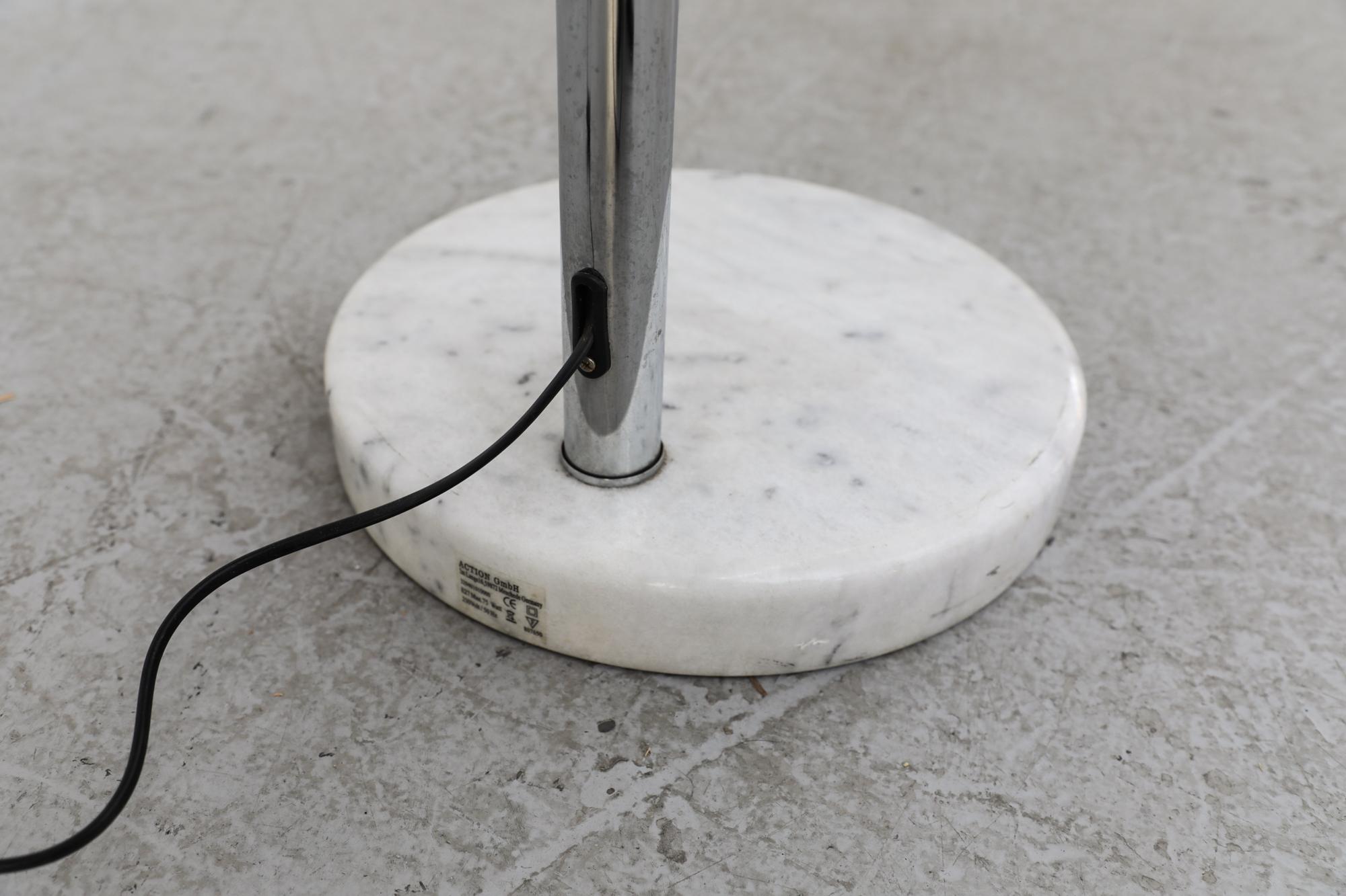 Mid-Century Castiglioni Inspired Standing Arc Lamp with Marble Base 3