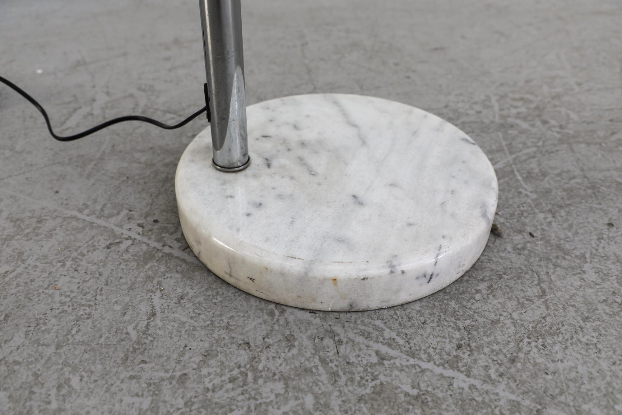 Mid-Century Castiglioni Inspired Standing Arc Lamp with Marble Base 2