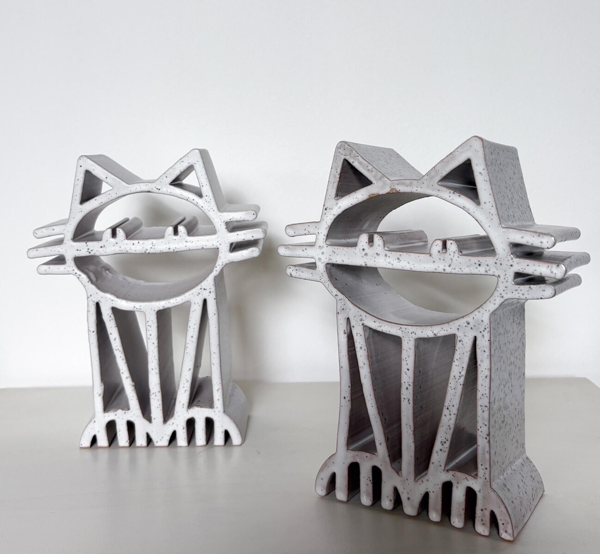 Gato de cerámica de mediados de siglo de Gianni Polerti, Italia, años 60 - 2 Disponibles en venta 3