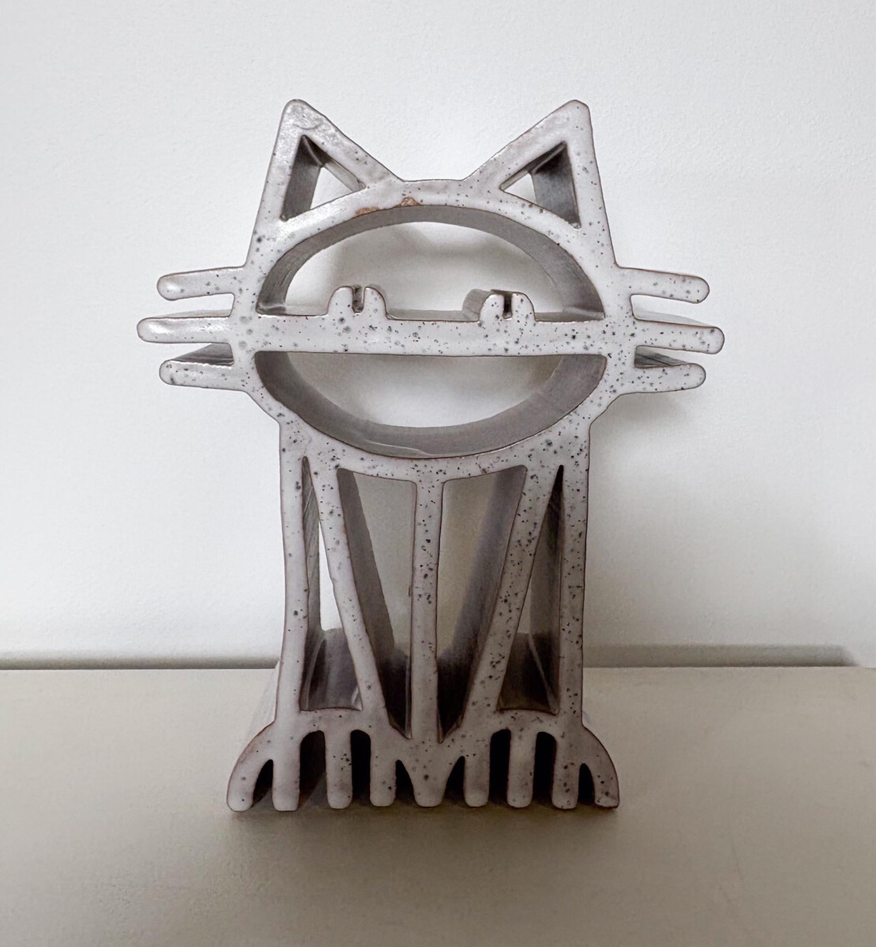 Gato de cerámica de mediados de siglo de Gianni Polerti, Italia, años 60 - 2 Disponibles Moderno de mediados de siglo en venta