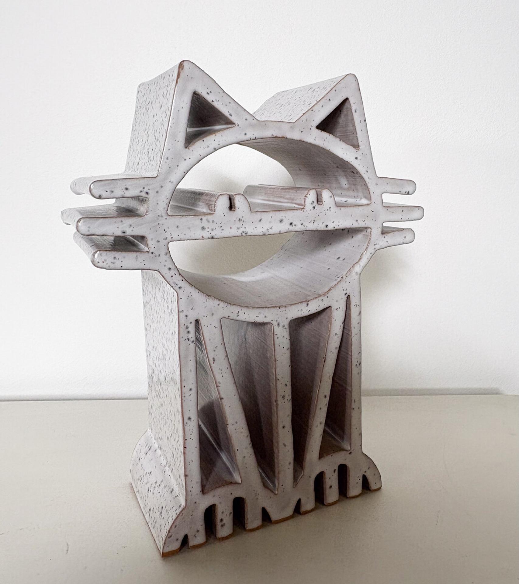 Gato de cerámica de mediados de siglo de Gianni Polerti, Italia, años 60 - 2 Disponibles en Bueno estado para la venta en Brussels, BE