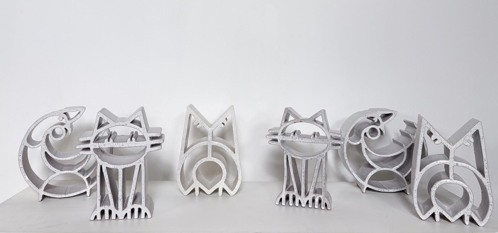 Gato de cerámica de mediados de siglo de Gianni Polerti, Italia, años 60 - 2 Disponibles en venta 2