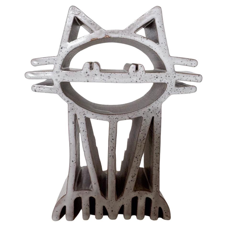 Gatto di ceramica di metà secolo di Gianni Polerti, Italia, 1960 - 2 disponibili