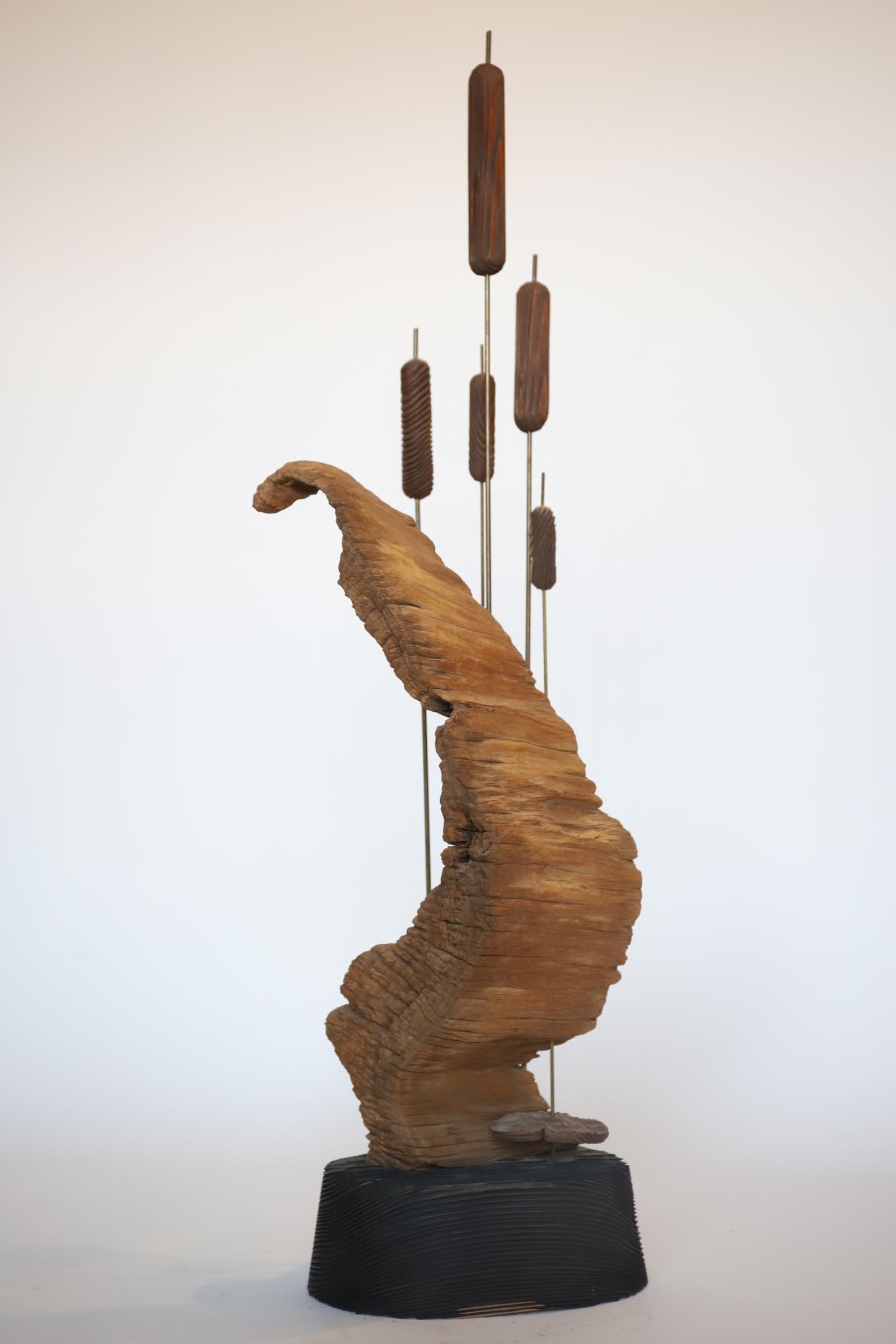Sculpture de style Witco en bois flotté et queue de chat du milieu du siècle dernier en vente 4