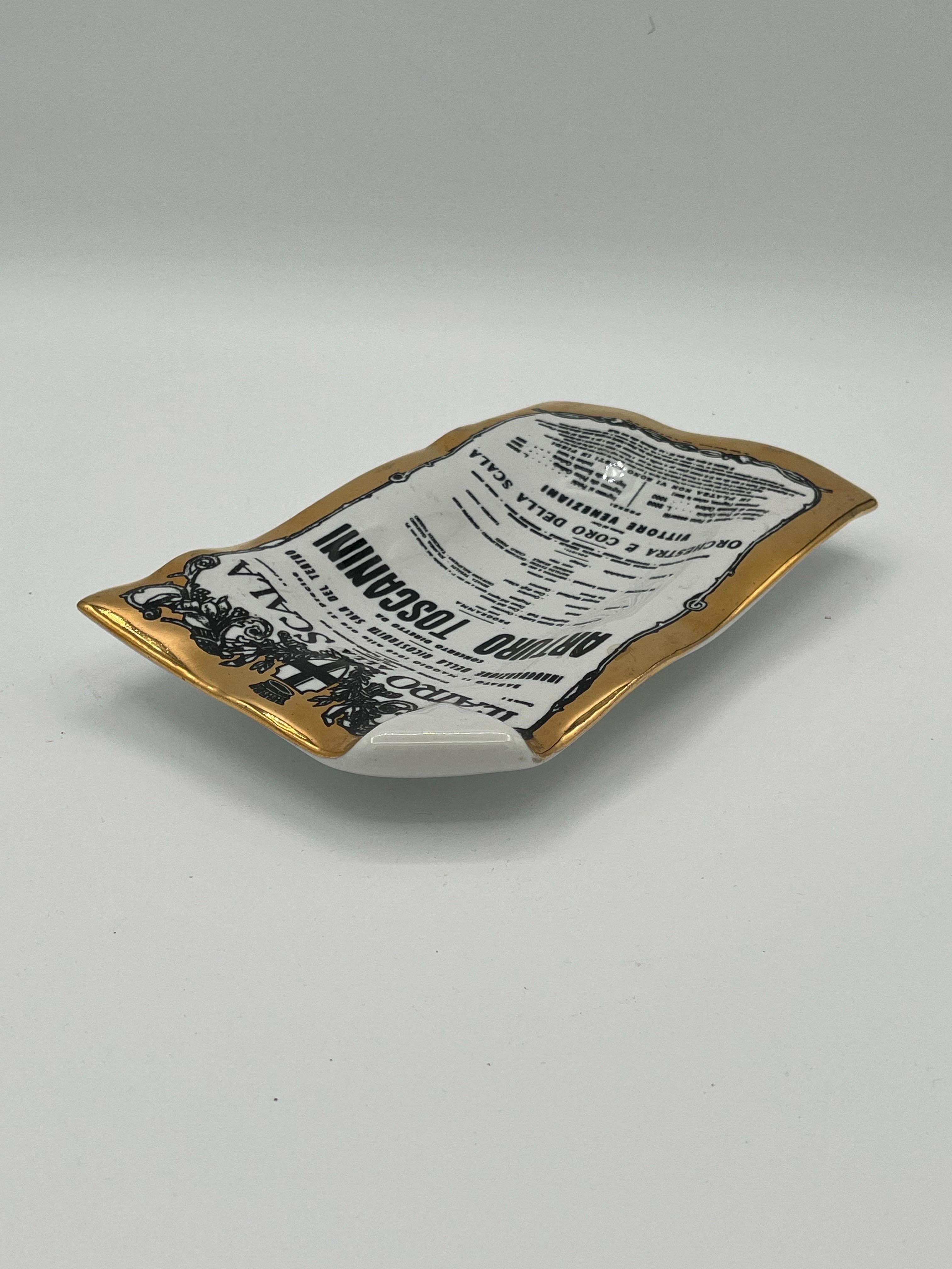 Catchall Arturo Toscanini aus Porzellan von Piero Fornasetti, Mitte des Jahrhunderts (Moderne der Mitte des Jahrhunderts) im Angebot
