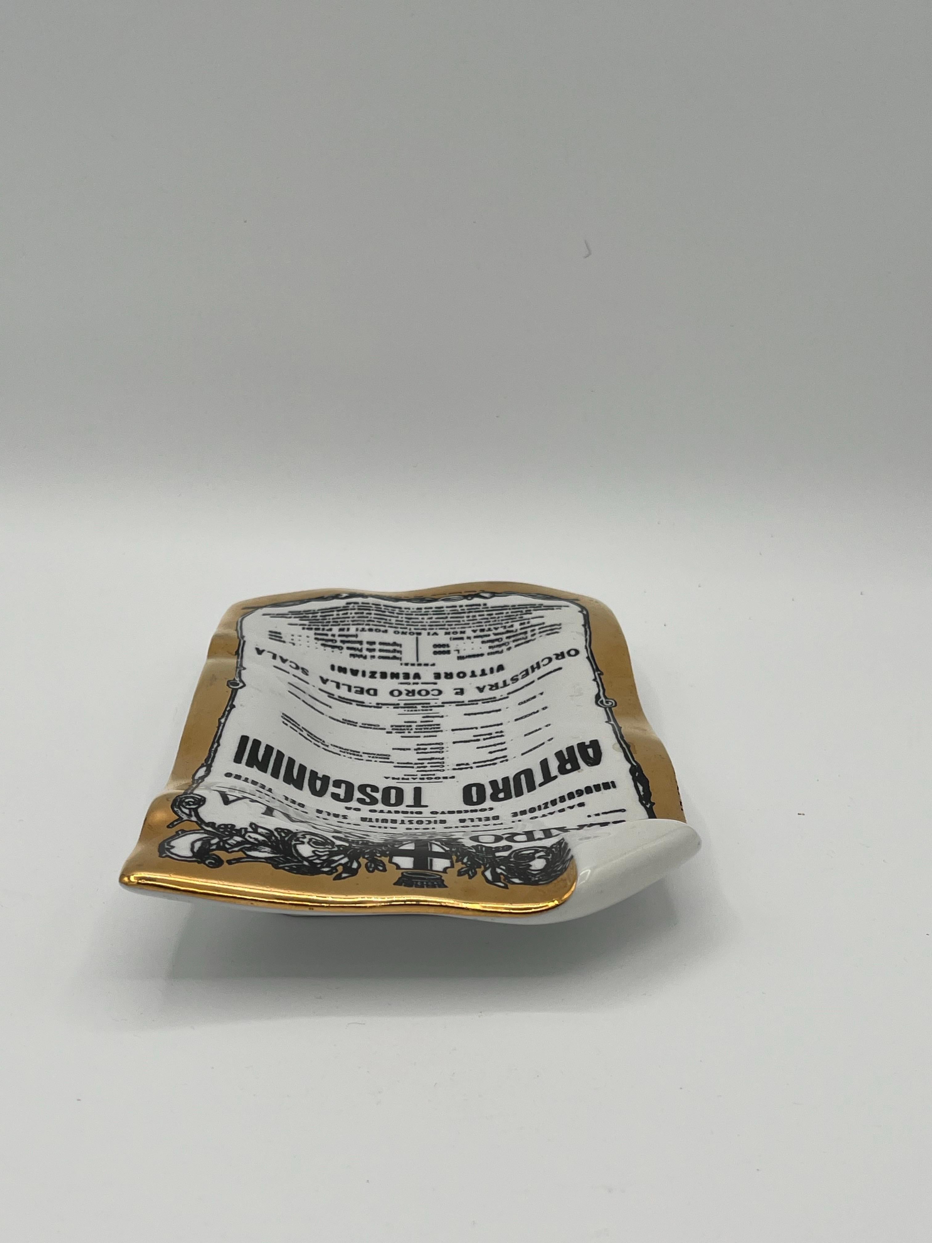 Catchall Arturo Toscanini aus Porzellan von Piero Fornasetti, Mitte des Jahrhunderts (Italienisch) im Angebot